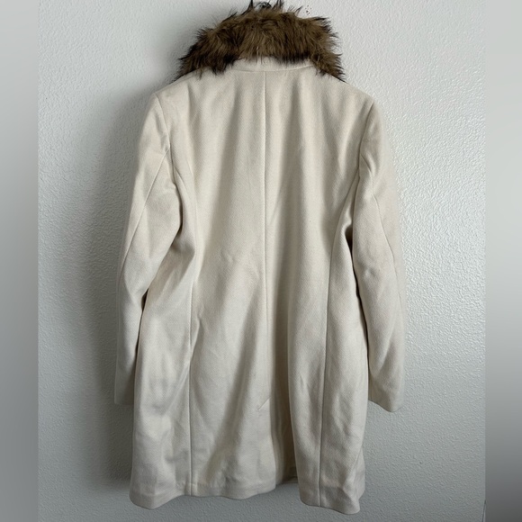 Polo Ralph Lauren Faux Fur Collar Double Breasted Parka Pea Coat Women’s Size 16 - Picture 8 of 13
